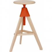 Magis - The Wild Bunch Tom Drehbarer Hocker Natur/Orange