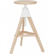 Magis - The Wild Bunch Tom Drehbarer Hocker Natur/Weiß