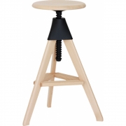 Magis - The Wild Bunch Tom Drehbarer Hocker Natürlich/Schwarz