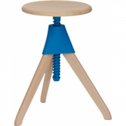 Magis - The Wild Bunch Jerry Drehbarer Hocker Natürlich/Hellblau