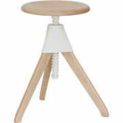 Magis - The Wild Bunch Jerry Drehbarer Hocker Natürlich/Weiß