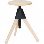 Magis - The Wild Bunch Jerry Drehbarer Hocker Natürlich/Schwarz