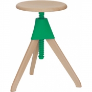 Magis - The Wild Bunch Jerry Drehbarer Hocker Natur/Grün