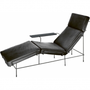 Magis - Traffic Chaise Longue Schwarz/Leder Grau