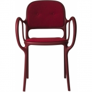 Magis - Mila Armlehnstuhl Gepolstert Rot/Rot