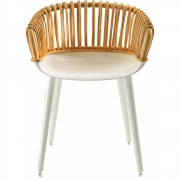 Magis - Cyborg Club Sessel Weiß/Rücken Natur