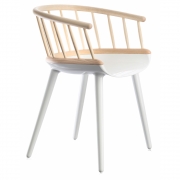 Magis - Cyborg Stick Sessel Weiß/Natürlich