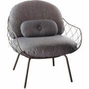 Magis - Pina Niedriger Sessel Outdoor Braun/ Grau Blau (Polyhedra 1119)