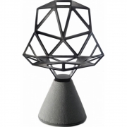 Magis - Chair One Drehstuhl mit Zementsockel Schwarz (Sockel: Zement Natur)