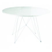Magis - XZ3 Tisch rund Marmor Weiß (Gestell: Weiß)
