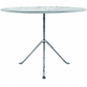 Magis - Officina Tisch rund 80 cm/Marmor Weiß-Verzinkt