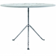 Magis - Officina Tisch rund 100 cm/Marmor Weiß-Verzinkt