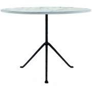 Magis - Officina Tisch rund 100 cm/Marmor Weiß-Schwarz