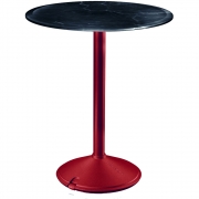 Magis - Brut Tisch Bistro Ø60 Marquinia Schwarz / Red