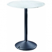 Magis - Brut Tisch Bistro Ø60 Carrara Weiß / Schwarz