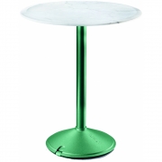 Magis - Brut Tisch Bistro Ø60 Carrara Weiß / Grün