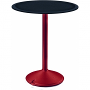 Magis - Brut Tisch Bistro Ø60 Hpl Schwarz / Red