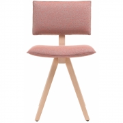 Magis - Trave Polsterstuhl Esche natur Rubelli Fabthirty+ | 47 Rosa menta