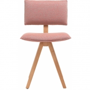 Magis - Trave Polsterstuhl Eiche natur Rubelli Fabthirty+ | 47 Rosa menta