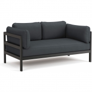 TIPTOE - Easy Sofa 2 Sitzer Graphit Schwarz 