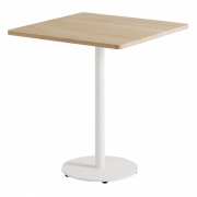 TIPTOE - Moka Bistrotisch Eiche massiv quadratisch Wolkenweiß