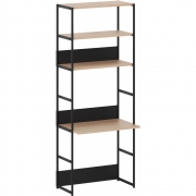 TIPTOE - Unit Schreibtischregal Graphit schwarz | 215 cm | 80 cm