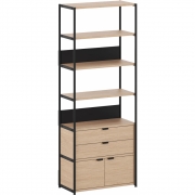 TIPTOE - Unit Regal 6 mit Türen und Schubladen 