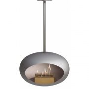 Le Feu - Dome Sky Bioethanol-Kamin Nickel Stahl poliert | Roségold | 140 cm