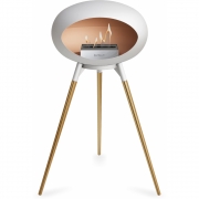Le Feu - Dome Ground High Bioethanol-Kamin Weiß Weiß | Roségold | Stahl