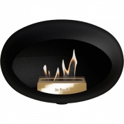 Le Feu - Dome Wall Bioethanol-Kamin Schwarz Nickel | Roségold