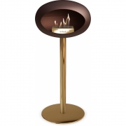 Le Feu - Dome Ground Steel High Bioethanol-Kamin Mocca Roségold | Ø60 mm | Roségold | Roségold