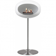 Le Feu - Dome Ground Steel High Bioethanol-Kamin Weiß 