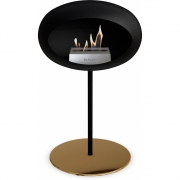 Le Feu - Dome Ground Steel Low Bioethanol-Kamin Schwarz Schwarz | Ø25 mm | Roségold | Stahl