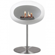 Le Feu - Dome Ground Steel Low Bioethanol-Kamin Weiß 