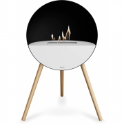 Le Feu - Eye Bioethanol-Kamin Schwarz Weiß | Weiß | Eiche geseift