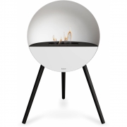 Le Feu - Eye Bioethanol-Kamin Weiß Schwarz | Weiß | Eiche schwarz