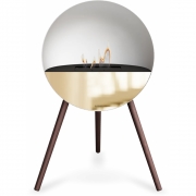 Le Feu - Eye Bioethanol-Kamin Weiß Schwarz | Roségold | Eiche geräuchert