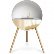 Le Feu - Eye Bioethanol-Kamin Weiß Weiß | Roségold | Eiche geseift