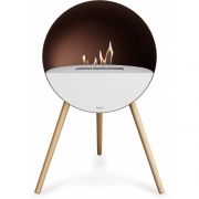 Le Feu - Eye Bioethanol-Kamin Mocca Weiß | Weiß | Eiche geseift