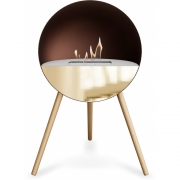 Le Feu - Eye Bioethanol-Kamin Mocca Weiß | Roségold | Eiche geseift