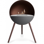 Le Feu - Eye Bioethanol-Kamin Mocca Weiß | Schwarz | Eiche geräuchert