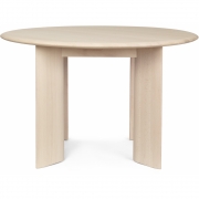 Ferm Living - Bevel Tisch Ø117 Weiß geölte Buche