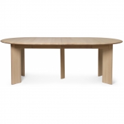 Ferm Living - Bevel Tisch ausziehbar Weiß geölte Buche