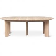 Ferm Living - Bevel Tisch ausziehbar Weiß geölte Eiche
