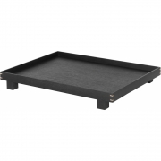 Ferm Living - Bon Holztablett Schwarz gebeizte Eiche / L