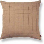 Ferm Living - Brown Cotton Kissen Grid / S