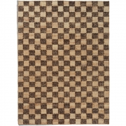 Ferm Living - Check Teppich 140x200 cm / Coffee/Natur