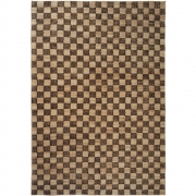 Ferm Living - Check Teppich 200x300 cm / Coffee/Natur