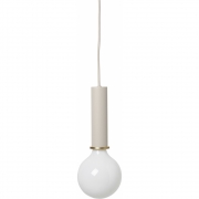 Ferm Living - Collect Pendelleuchte hoch Hellgrau