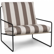 Ferm Living - Desert Sessel Schwarz / Chocolate (Stripe)